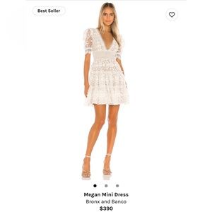 Bronx and Banco white Megan mini dress in a size small